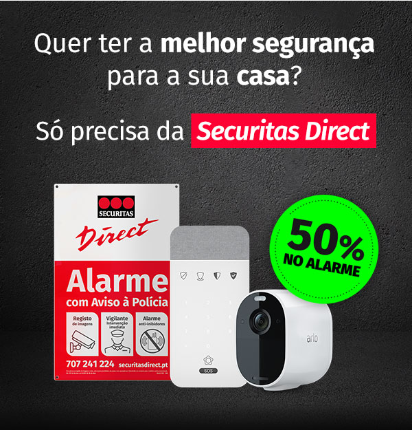 Quer ter a melhor segurança  para a sua casa? Só precisa da  Securitas Direct - 50% Desconto